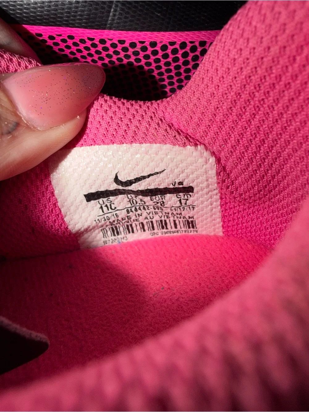 Nike Kids Pink and Black Soccer Cleats